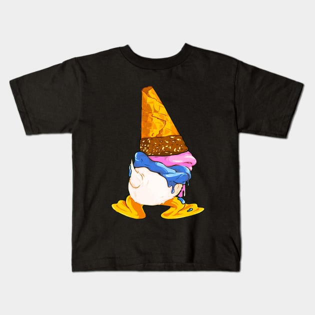 icecream donald duck Kids T-Shirt by Darren.z_z